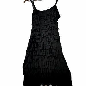 Bailey 44 black ruffle dress adjustable straps size XS